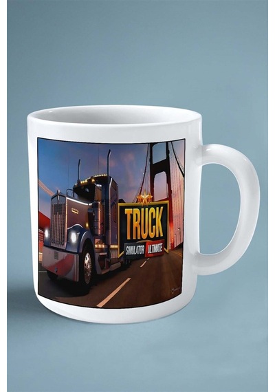 Truck Smilator Mobil Oyun Baskılı Kupa Bardak Çift Taraflı Baskı Kişiye Özel Model 8 Çok Renkli