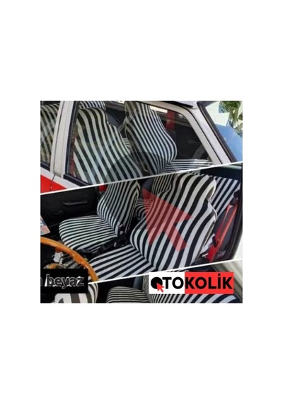 Servis Kılıfı Çizgili Siyah Mavi Kırmızı Renk Seçenekli Onkar Otk-24583