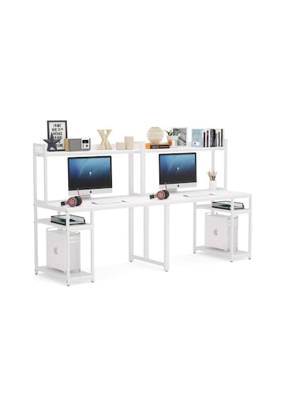 Zizuva Modern Tasarım İki Kişilik Ev Ve Ofis Çalışma Beyaz