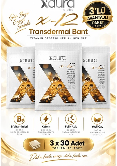 Xaura X-12 30'lu Transdermal Bant 3 Adet