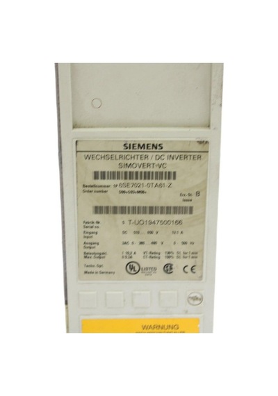 6se7021-0ta61-z Sımovert Masterdrıves Vector Control Inverter Compact Unıt 2.el