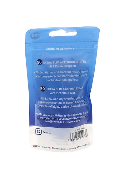 Dr. Perl Junior Blue 6mm. 50 Adet Aktif Karbon Pipo Filtresi