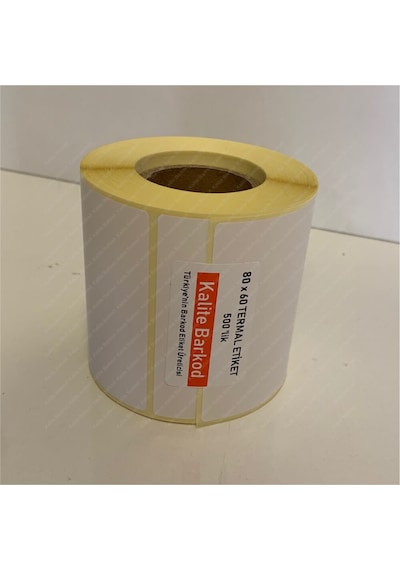 80X60 Termal Etiket Rulo Barkod Etiket Kalite Barkod
