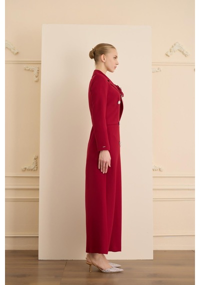 Senna Rose Stone Dress Kırmızı Kırmızı