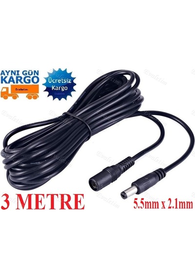 5.5Mm X 2.1Mm Modem Ip Kamera Dc Dişi Erkek 4384P Adaptör Uzatma
