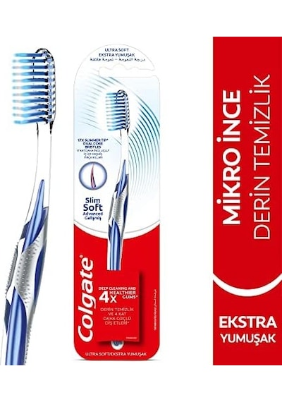 Mikro İnce Gelişmiş Derin Temizlik Ekstra Yumuşak Diş Fırçası Asorti Açık Ahşap