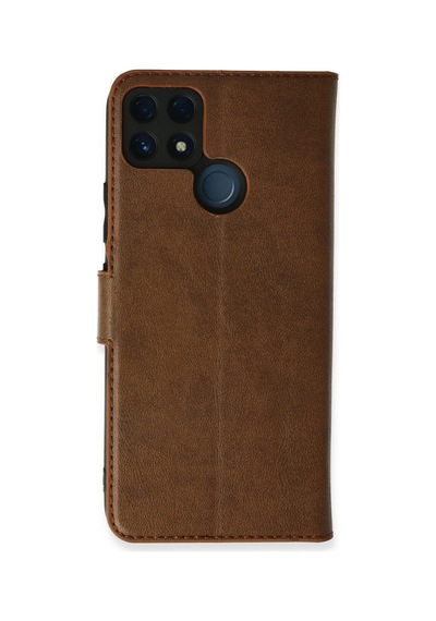 Realme C25 Kılıf Trend S Plus Kapaklı Kılıf - Taba