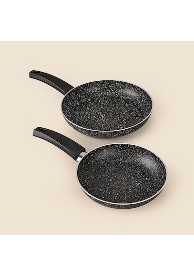 Kitchen Black Force İkili Tava Seti - Siyah - 20 Cm + 26 Cm Renkli