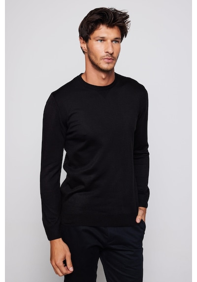 Tudors Slim Fit Dar Kesim Bisiklet Yaka Tüylenmeyen Yumuşak Dokulu Beyaz Erkek Kazak-28768-beyaz Beyaz