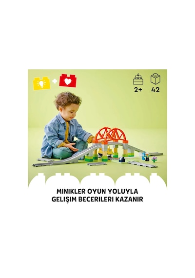 LEGO® DUPLO® Kasabası Tren Köprüsü ve Rayları Ek Macera Seti 10426 - 2 Yaş ve Üzeri Çocuklar İçin Eğitici Oyuncak Yapım Seti (42 Parça)