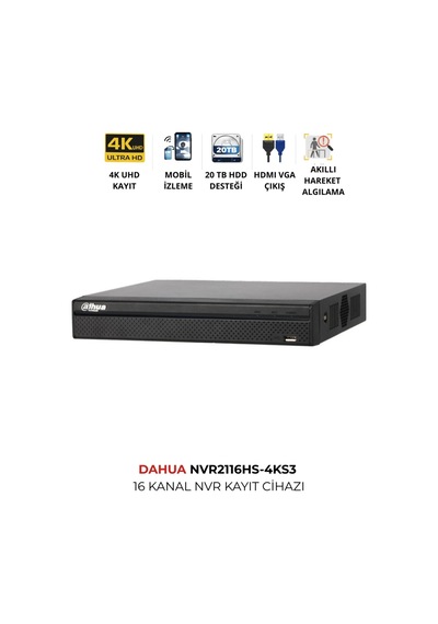 Nvr2116hs-4ks3 16 Kanal Network Kamera Kayıt Cihazı