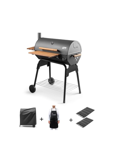 Grillord 75 Kömürlü Barbekü 2 Adet Döküm Izgaralı + Hediye Seti Önlük + Kılıf Diğer