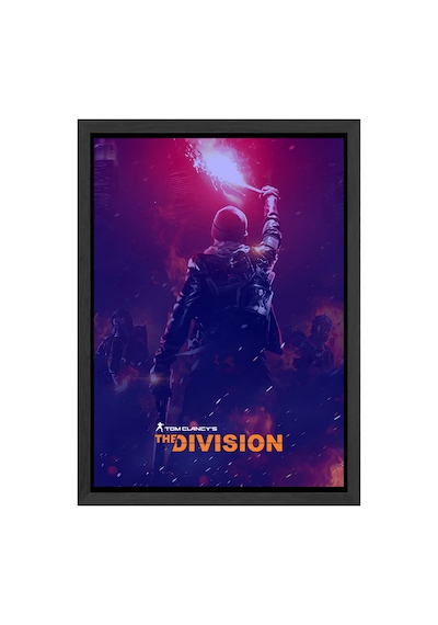 Tom Clancy's Division Siyah Ahşap Çerçeveli Poster, Dekoratif Oyun Duvar Tablosu