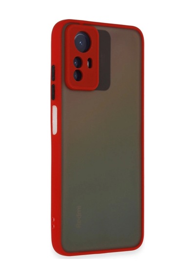 Xiaomi Redmi Note 12s Kılıf Montreal Silikon Kapak - Kırmızı -