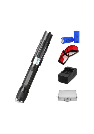 Uzun Mesafeli 450nm Yakıcı Şarjlı Mavi Lazer Pointer