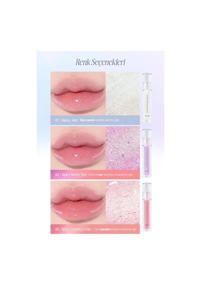 Yoğun Simli Dolgunlaştırıcı Dudak Parlatıcısı Crystal Gloss Plumper 02 Spicy Berry Tea Diğer
