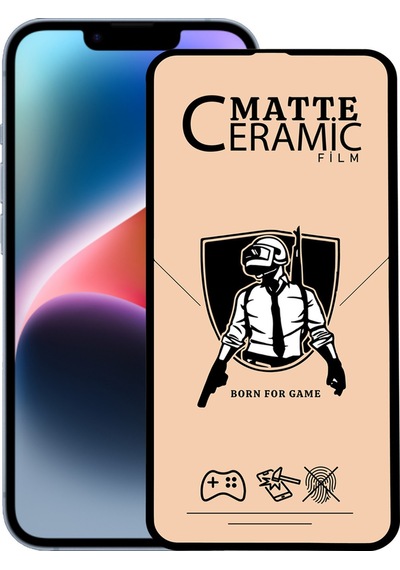 Apple Uyumlu   iPhone 14 Plus ile Tam Kaplayan Esnek Nano Mat Seramik Ekran Koruyucu