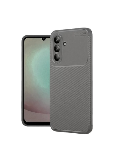 Newface Samsung Galaxy A56 Kılıf Auto Focus Karbon Kapak - Gri