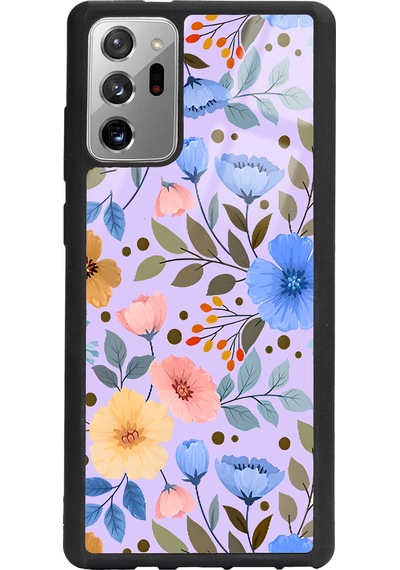Samsung Uyumlu Note 20 Çiçek Bahçesi Tasarımlı Glossy Telefon Kılıfı Çok Renkli