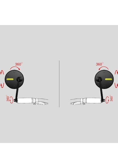 Lexis Flank 96 Universal Gidon Ucu Bağlantılı Bisiklet/e-bike/e-scooter/atv/motosiklet Aynası