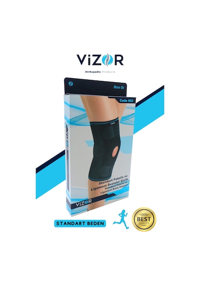 Standart Patella Ve Ligament Destekli Dizlik Flexible Destekli Dizlik Sporda Destekleyici Dizlik Siyah