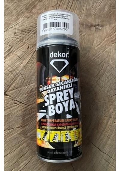 Dekor 600 Derece Isıya Dayanıklı Boya Eksoz Ve Soba Boyası Mat Siyah