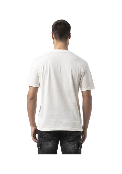 Cipo & Baxx Erkek Basic Bisiklet Yaka Regular Fit Pamuklu Kısa Kollu Tişört Ct823 Ecru