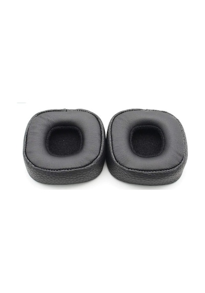 Marshall Major 3 Uyumlu Kulaklık Pedi Marshall Kulaklık Süngeri-Siyah Deri