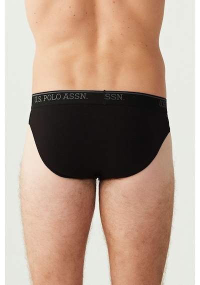 U.S. Polo Assn. Erkek Siyah 3 Lü Slip Külot 83057 Siyah