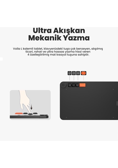Veikk VO1060 V2 10x6" 16384Levels 5080 LPI Grafik Tablet+Kalem