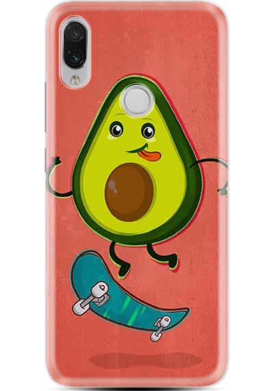 Xiaomi Redmi Note 7 Kılıf Silikon Avokado Skate 1741