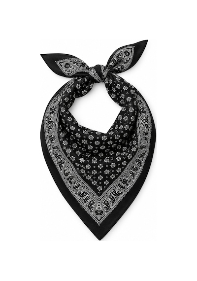 Herşeynota 12 Li Siyah Beyaz Paisley Desenli Fular Seti %100 Pamuk 52x52 Cm Günlük Kullanım Çok Renkli