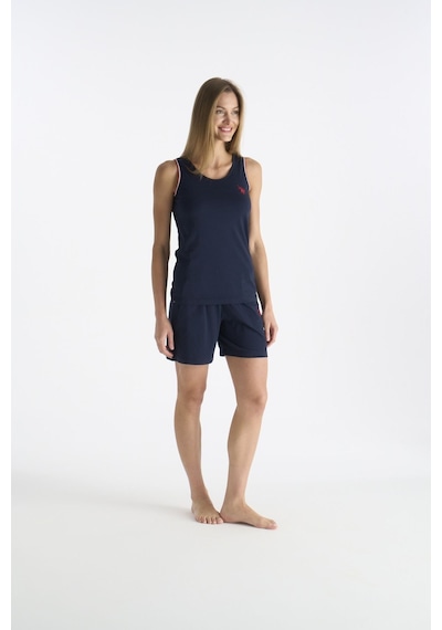 U.S. Polo Assn. U.s Polo Assn. 20205 Kadın Kalın Askılı Şortlu Pijama Takımı-lacivert