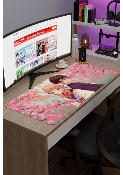 Sangatsu No Lion Anime V5 - 90x40 Xxl Gaming Kauçuk Kaymaz Taban Mouse Pad Fare Altlığı