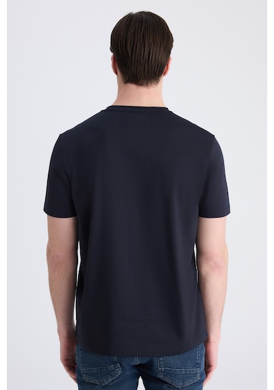 D's Damat Ds Damat Regular Fit Lacivert Düz %100 Pamuklu T-shirt 4hc1447010352 101