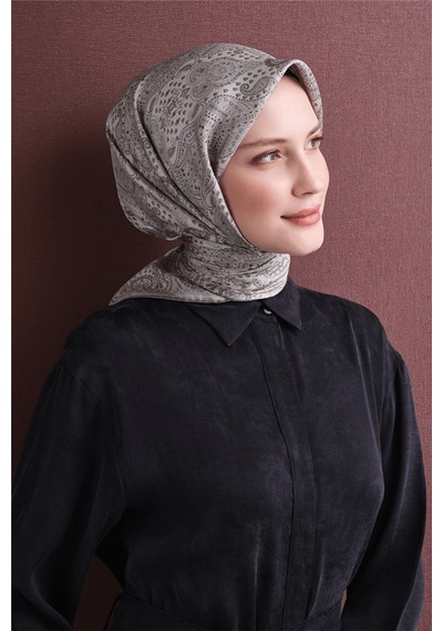 Armine İpek Eşarp 2027 Kış - 9631-85 Krem Sura