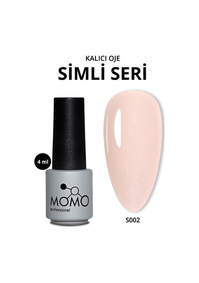 Momo Professional Kalıcı Oje S002 Gümüş Simli Fil Dişi 4 Ml