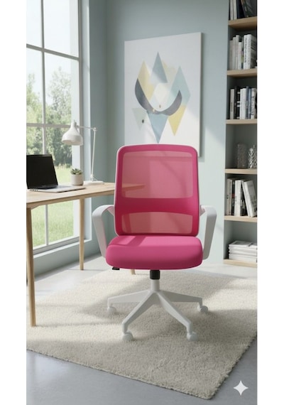 Clk Home Beta Beyaz Çalışma Sandalyesi Ofis Ve Bilgisayar Koltuğu Pembe Clk Home Beta Beyaz Çalışma Sandalyesi Ofis Ve Bilgisayar Koltuğu Pembe