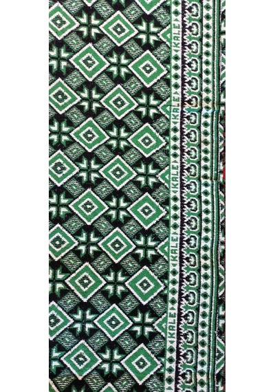 Algelsineve Yeşil Baklava Desen 3 Mekik Kalın Kilim