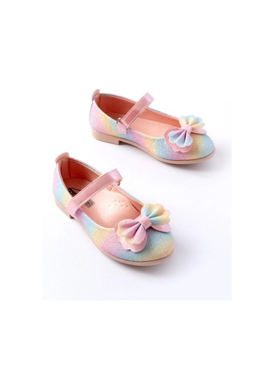 Sy Store Pastel Gökkuşağı Simli Kız Çocuk Babet Fiyonk Detaylı Cırt Cırtlı Çok Renkli Sy Store Pastel Gökkuşağı Simli Kız Çocuk Babet Fiyonk Detaylı Cırt Cırtlı Çok Renkli