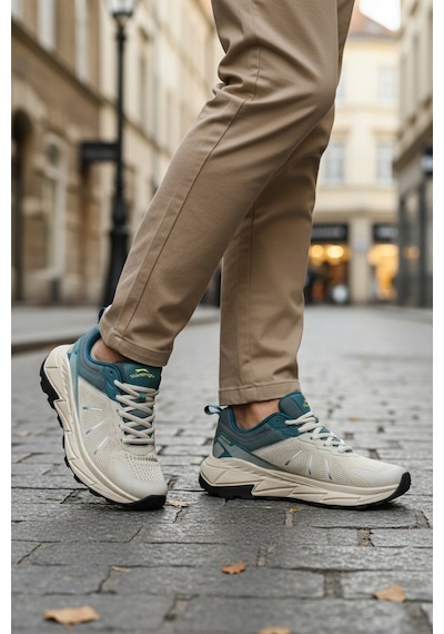 Slazenger Beyaz Yeşil Fileli Hafif Esnek Erkek Spor Ayakkabı Warren M Beyaz-yeşil