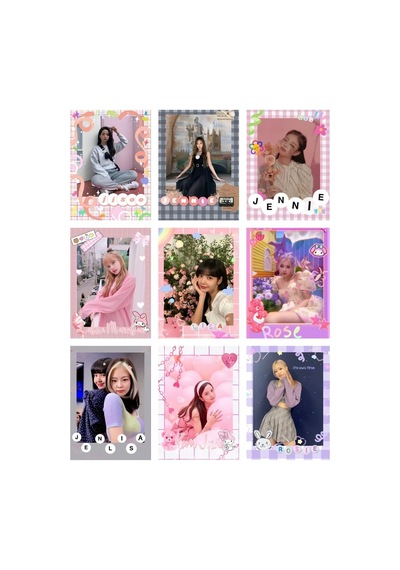Black Pink 1 No -kpop- 9 Lu Fotokart Seti