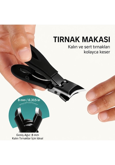 Valkyrie Profesyonel Batık Tırnak Makası Seti 5 Parça Paslanmaz Çelik Pedikür Seti B1pp