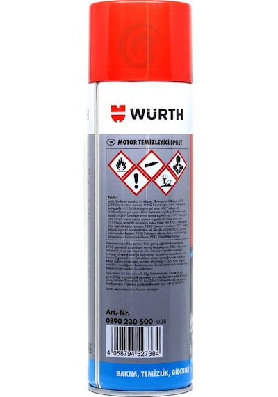 Würth 3x Motor Temizleyici Sprey 500 Ml Su Gerekmez