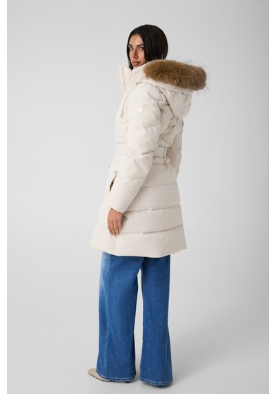 Guess Kapüşonlu Kadın Mont-w6bl57w4196 Krem