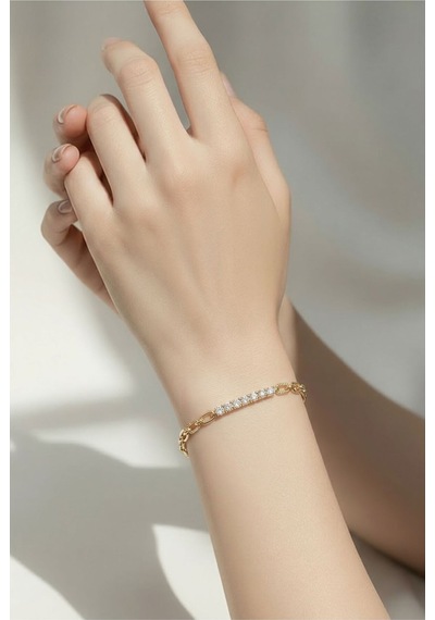 Xupıng Jewelry Modern Tasarım Taşlı Bileklik Altın Altın