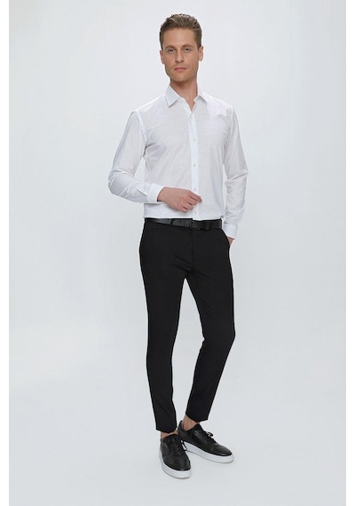 Efor P 1077 Slim Fit Siyah Spor Pantolon Siyah