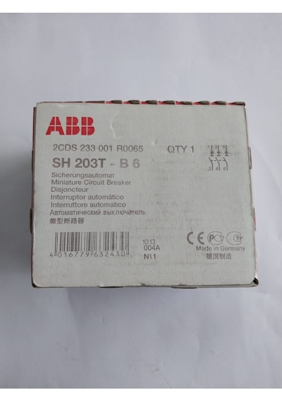 ABB 3x6 A Otomatik Sigorta B Tipi 3kA