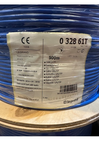 Legrand Cat-6 U/utp Lszh H.f. 23 Awg 500 M. Mavi