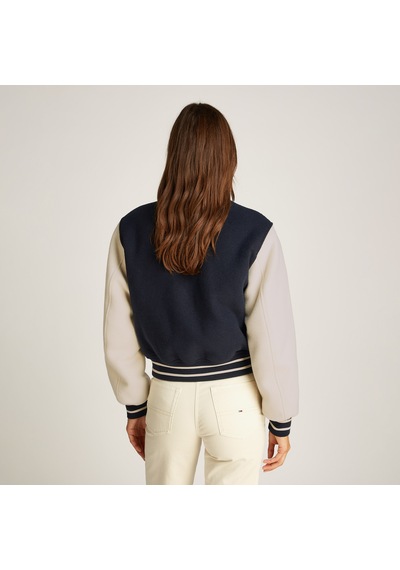 Tommy Hilfiger Tjw Wool Varsity Ext Kadın Mavi Ceket 026 Dw0dw19320 Lacivert